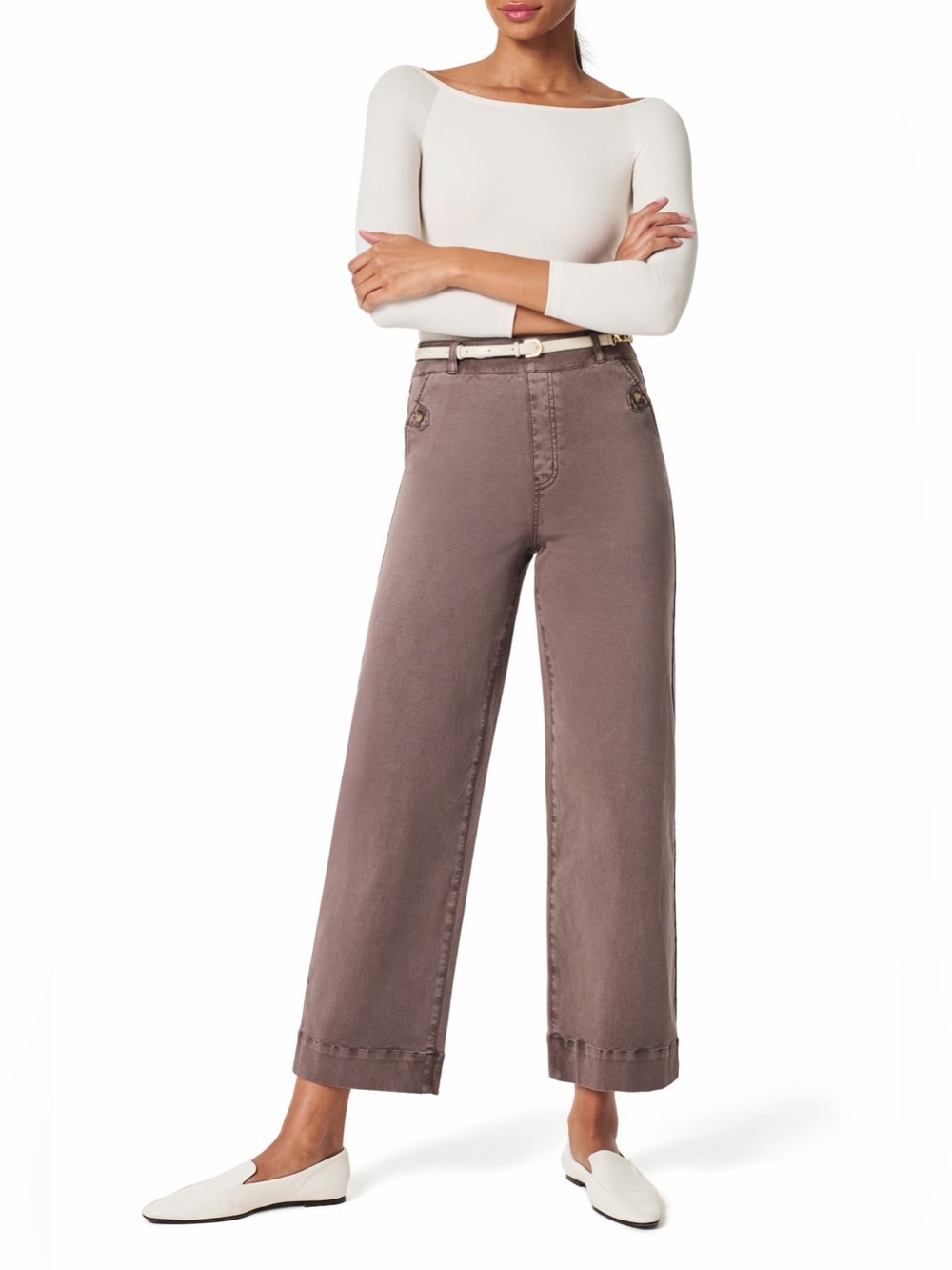 SPANX Stretch Twill Cropped Pants - Picture 1 of 11